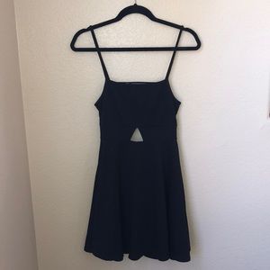 Black fit and flow dress